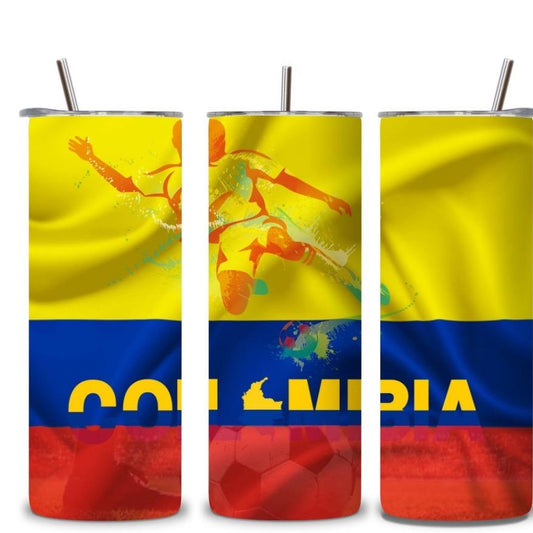 Colombia 20oz Tumbler | vasos colombianos | stainless steel cup| Flasks | Water Bottles Drinkware Insulation