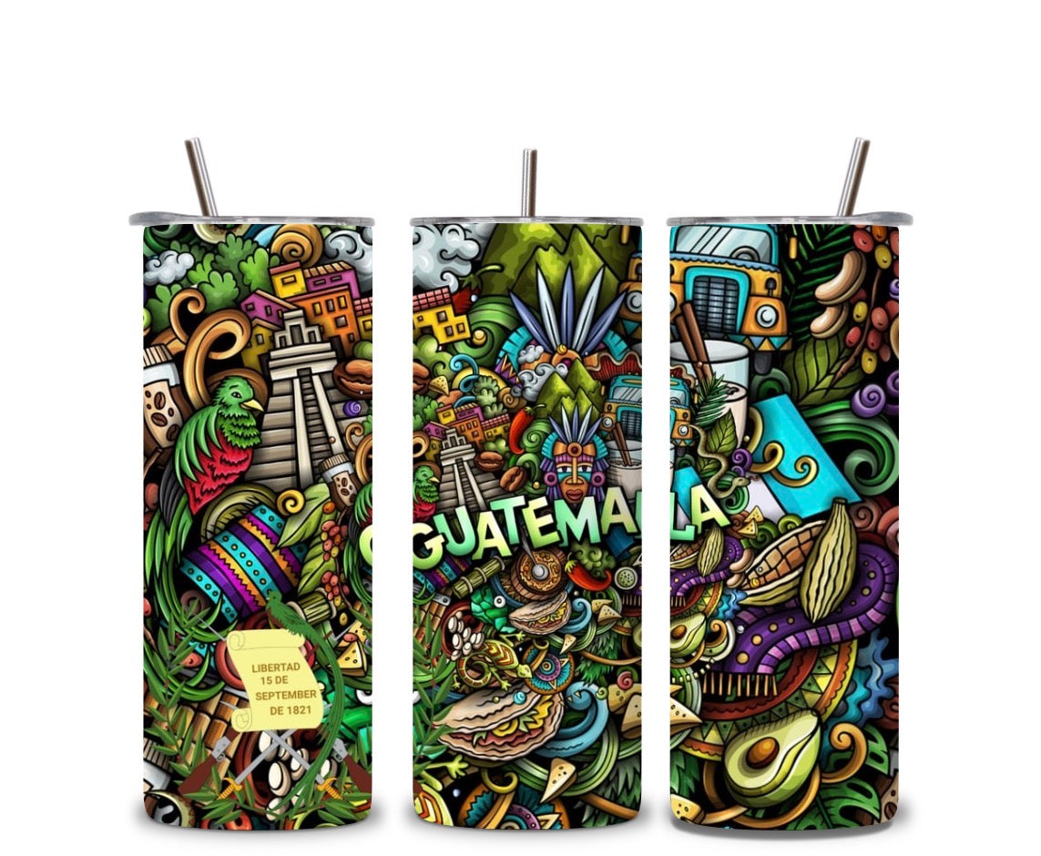 Guatemala Tumbler ๐ฌ๐น | 20oz Skinny Tumbler | Guatemalan Pride Gift | Culture & Flag Designs