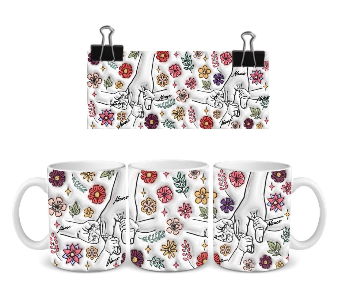 Custom Floral Name Mug ๐ธ | Personalized Flower Mug | Cute Gift for Her | 11oz & 15oz