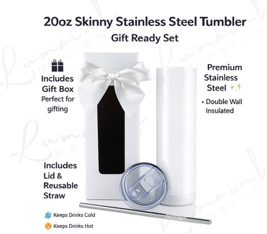 Custom Name Tumbler ❤️ | Personalized 20oz Skinny Tumbler | Gift for Her, Him or Any Occasion