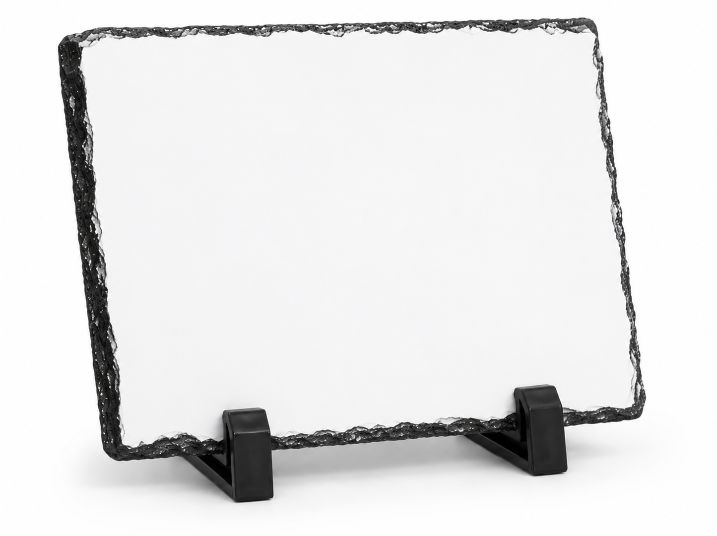 Custom Photo Slate Plaque – Personalized Picture Rock Slate Frame with Display Stand – 7.5” x 5.5” Memorial, Family, Wedding & Gift Keepsake