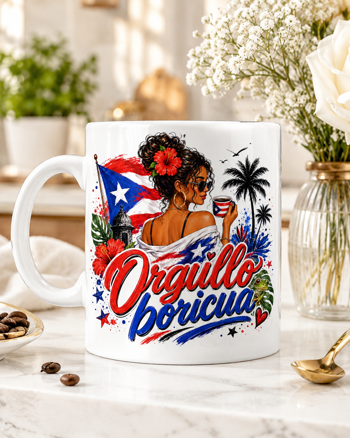 Orgullo Boricua Coffee Mug – Puerto Rico Ceramic Mug