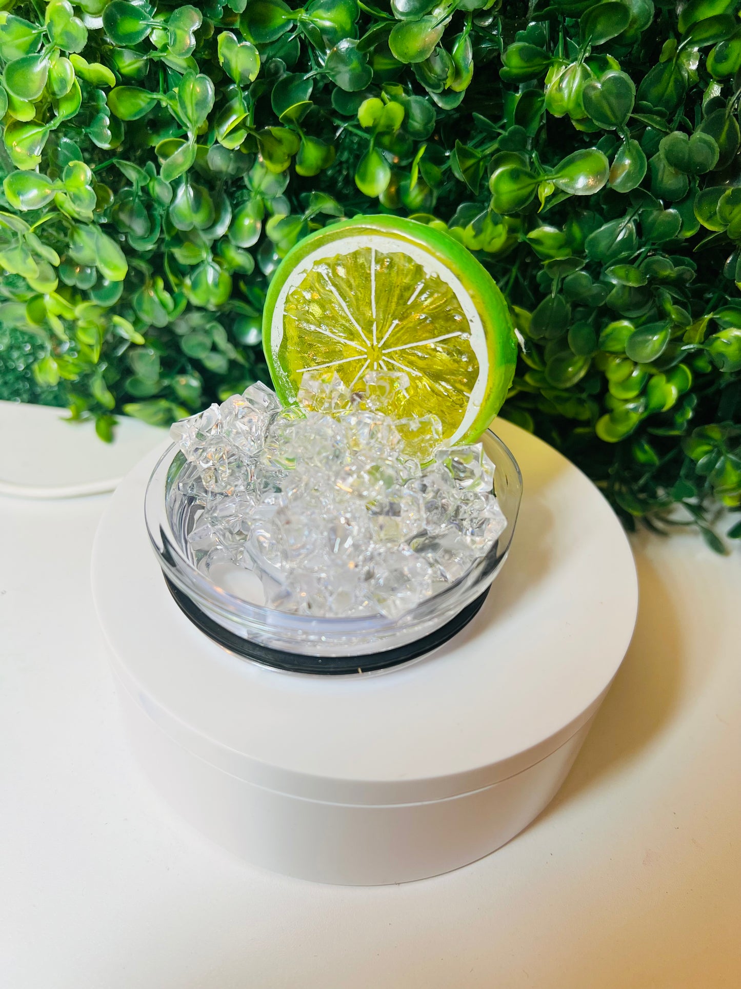 Lemon Ice Tumbler Topper Lid | Aesthetic Custom Drink Lid Accessory