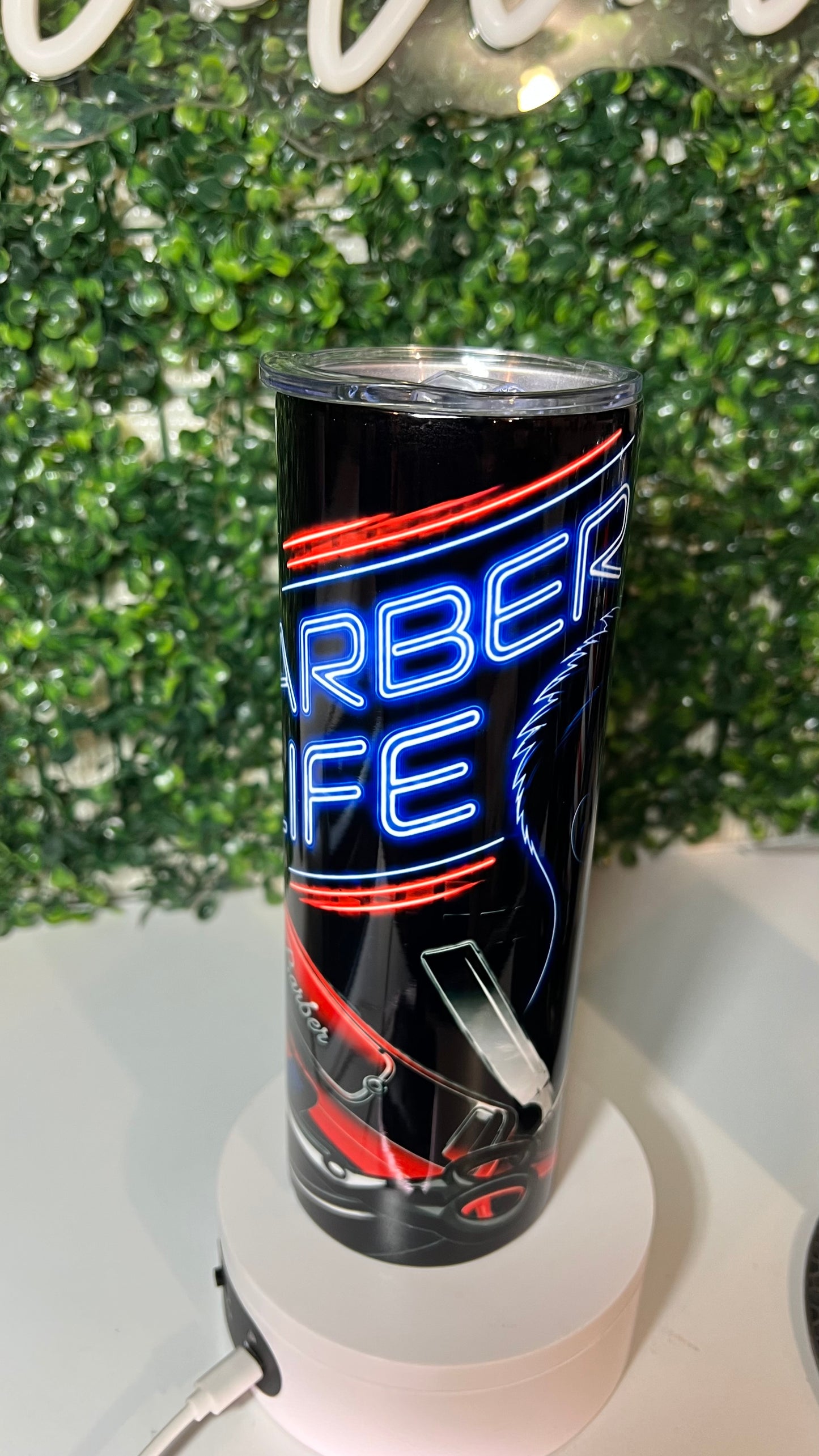 Barber Life 20oz Skinny Tumbler – Premium Stainless Steel Travel Cup