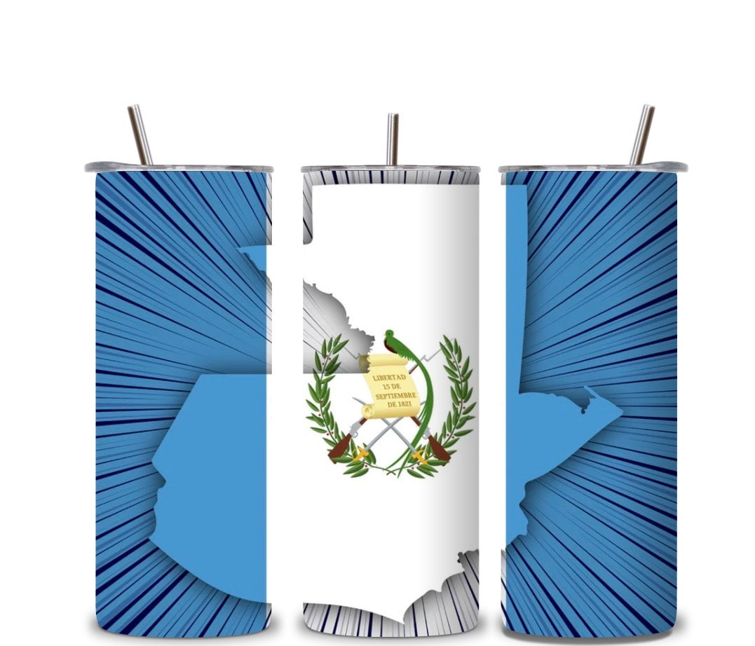 Guatemala Tumbler 🇬🇹 | 20oz Skinny Tumbler | Guatemalan Pride Gift | Culture & Flag Designs