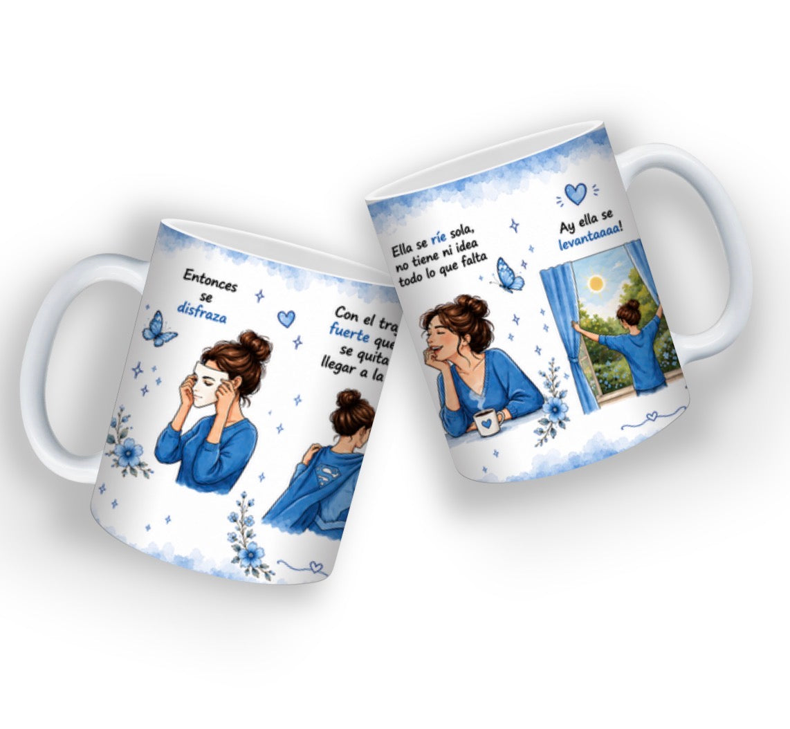 Mujer Fuerte Mug 💖 | Emotional Latina Aesthetic Coffee Cup | Inspirational Spanish Quote Mug