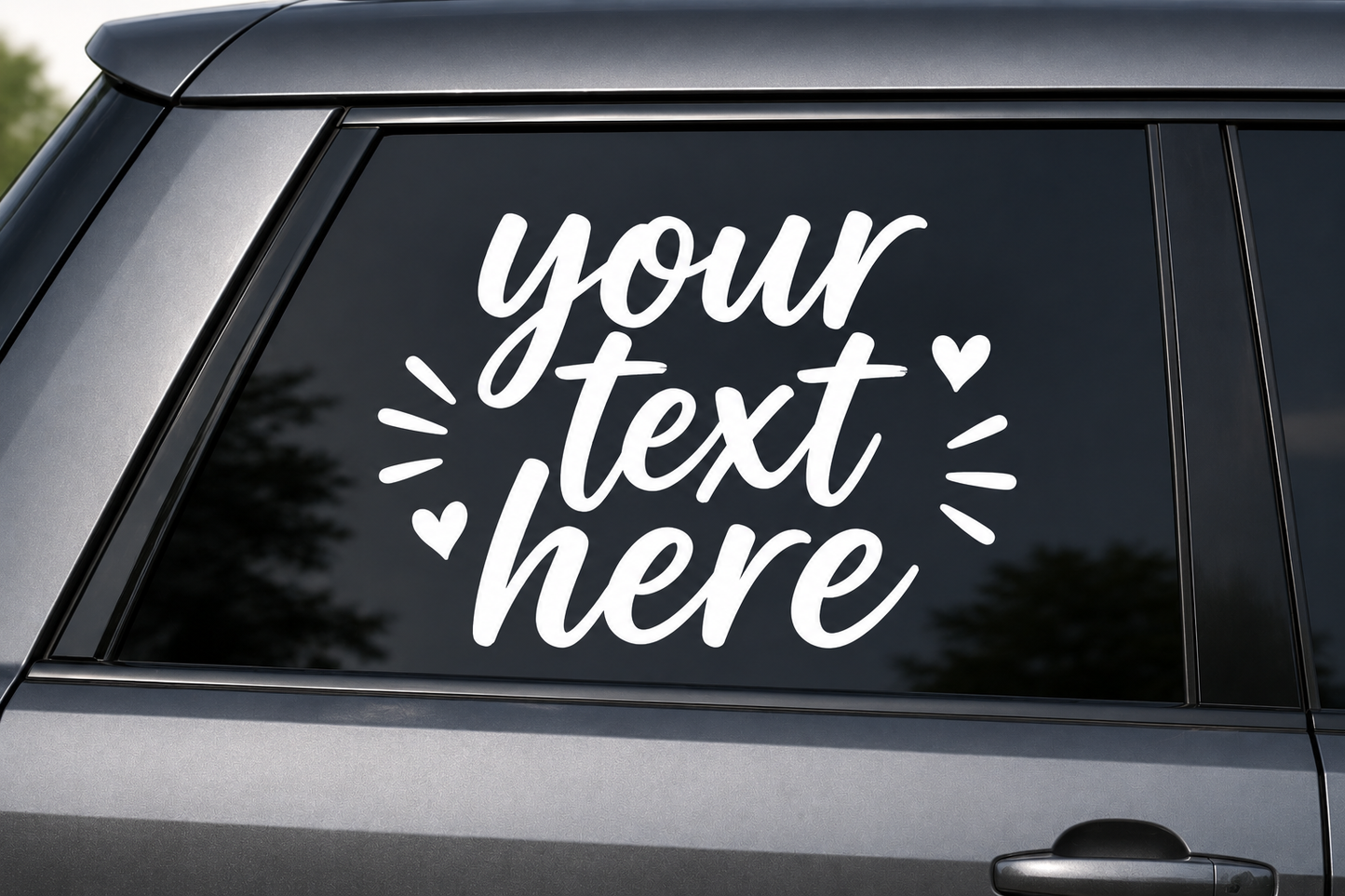 Custom Text Car Decal | Personalized Vinyl Lettering (No Logos)