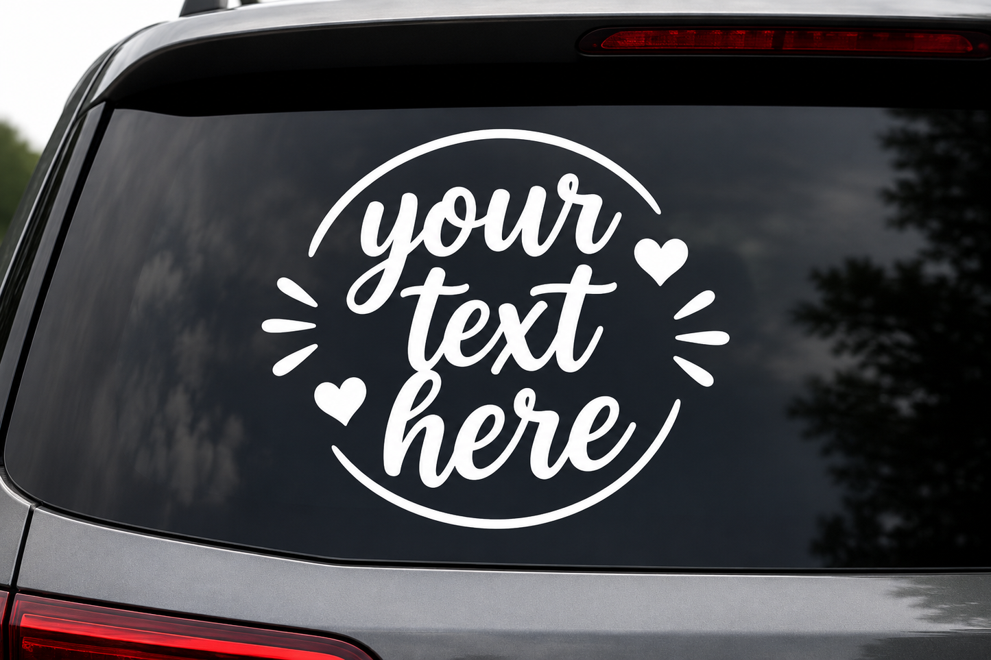 Custom Text Car Decal | Personalized Vinyl Lettering (No Logos)
