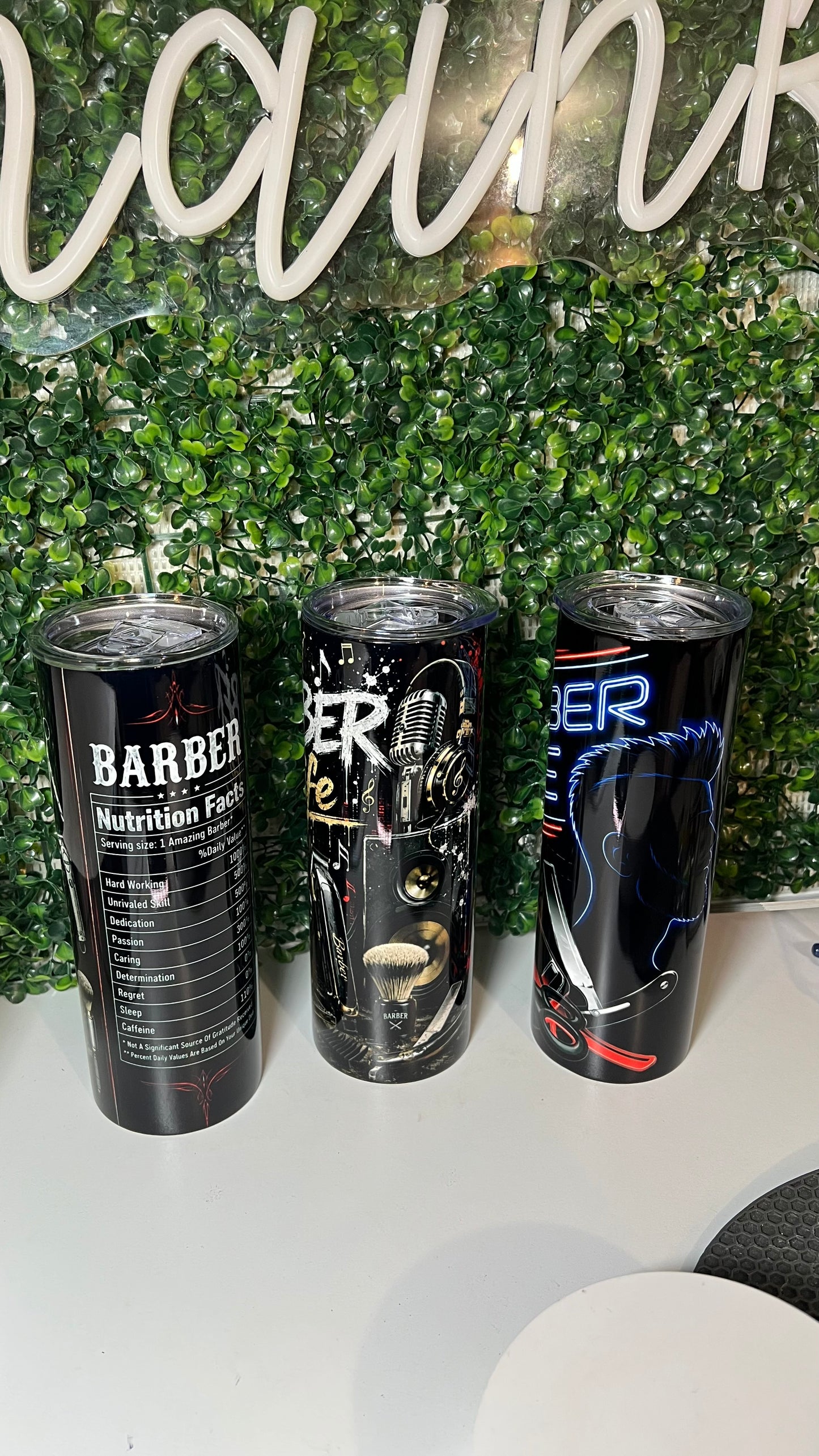 Barber Life 20oz Skinny Tumbler – Premium Stainless Steel Travel Cup