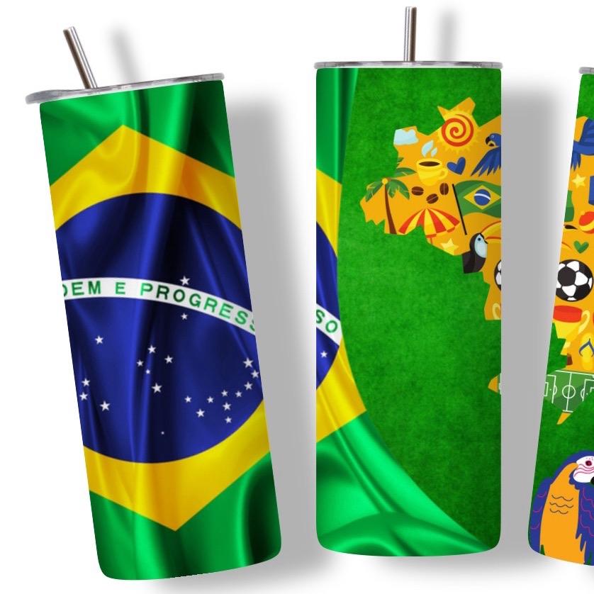 Brazilian 20oz Skinny tumbler | Brasil | Drinkware