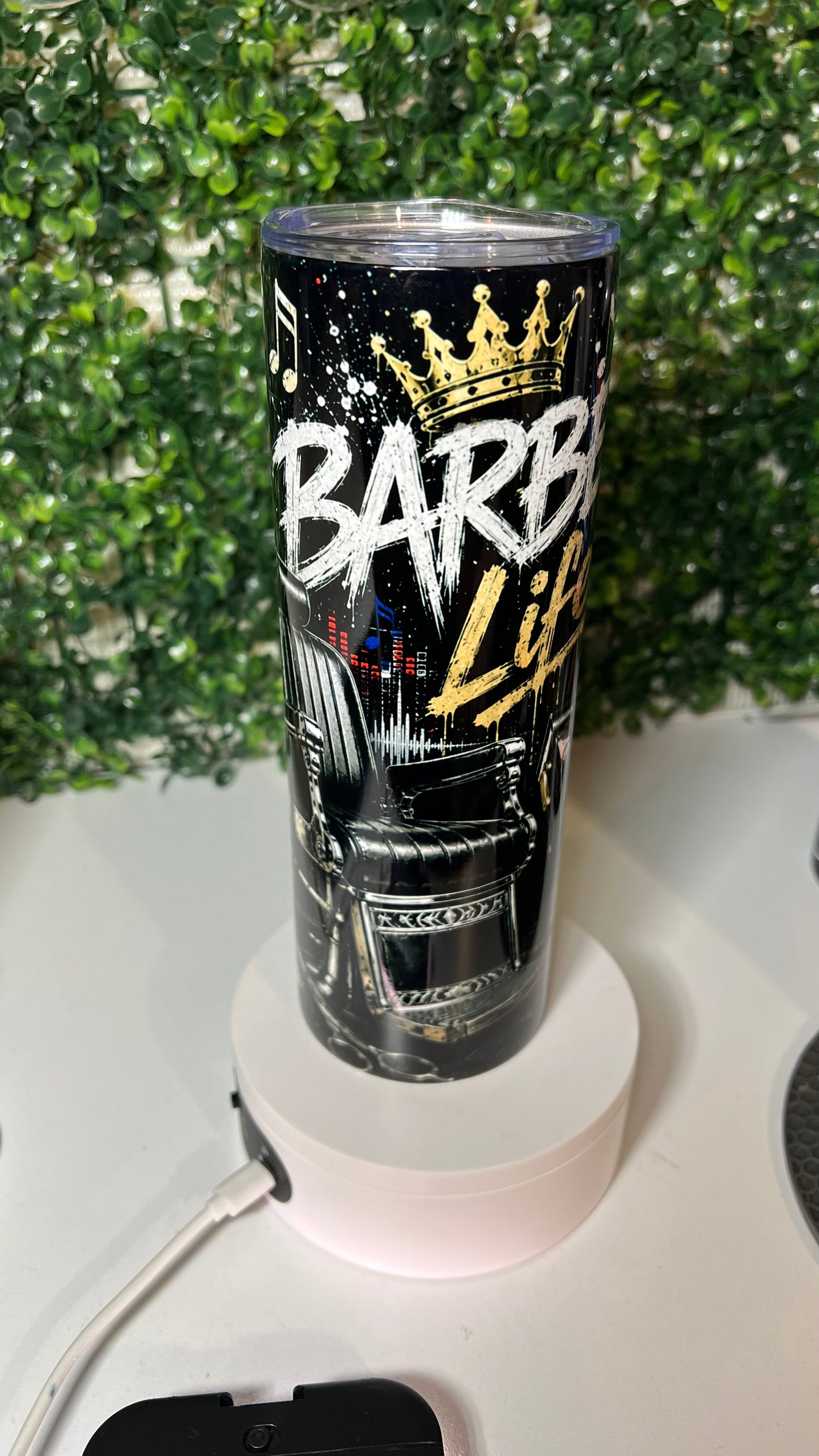 Barber Life 20oz Skinny Tumbler – Premium Stainless Steel Travel Cup