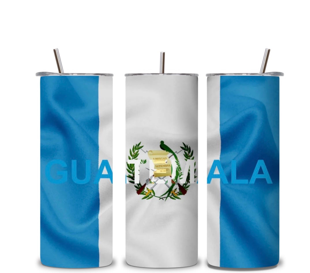 Guatemala Tumbler 🇬🇹 | 20oz Skinny Tumbler | Guatemalan Pride Gift | Culture & Flag Designs