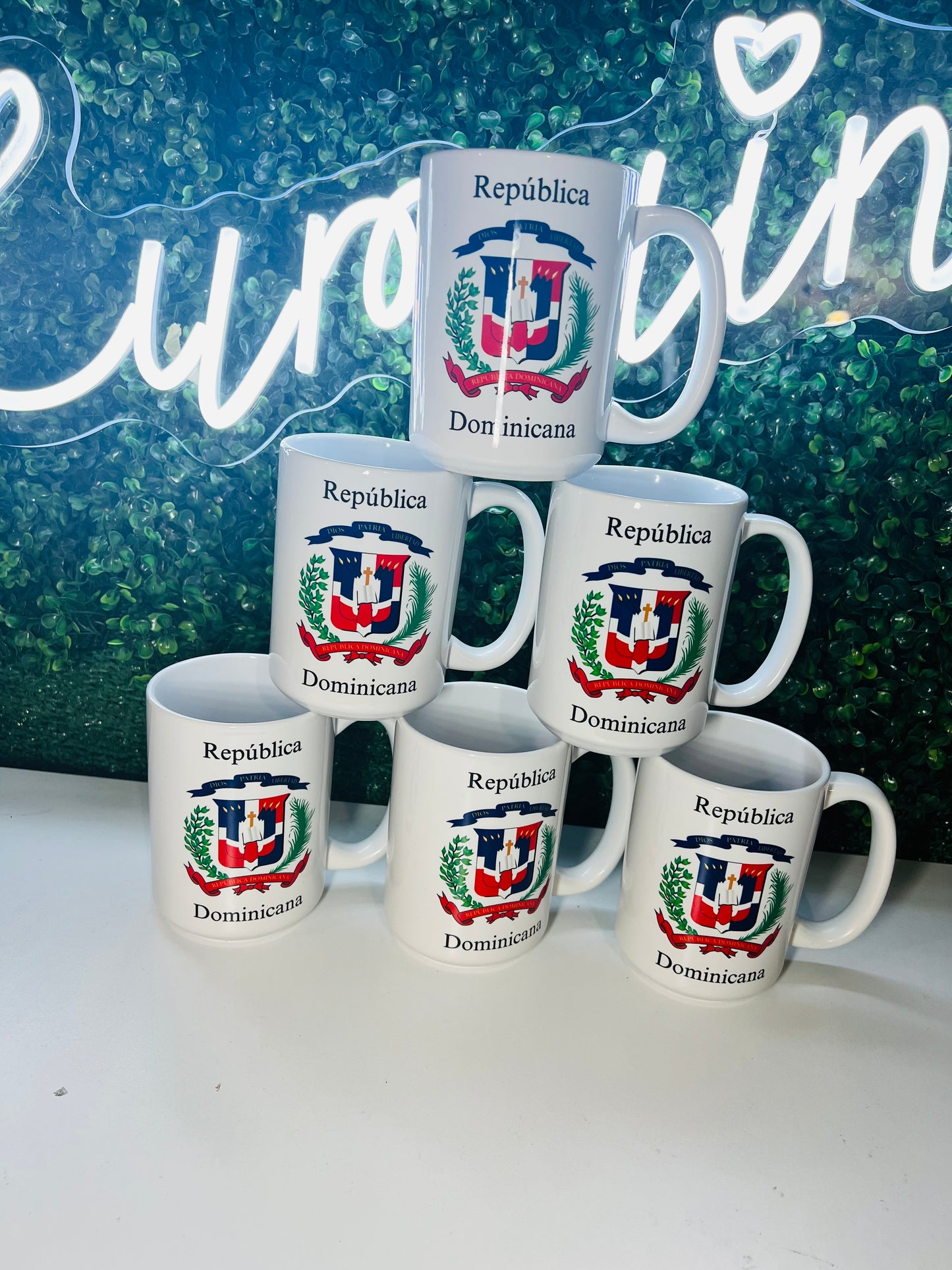 República Dominicana Mug with Escudo 🇩🇴 | Dominican Coffee Cup | Patriotic Gift