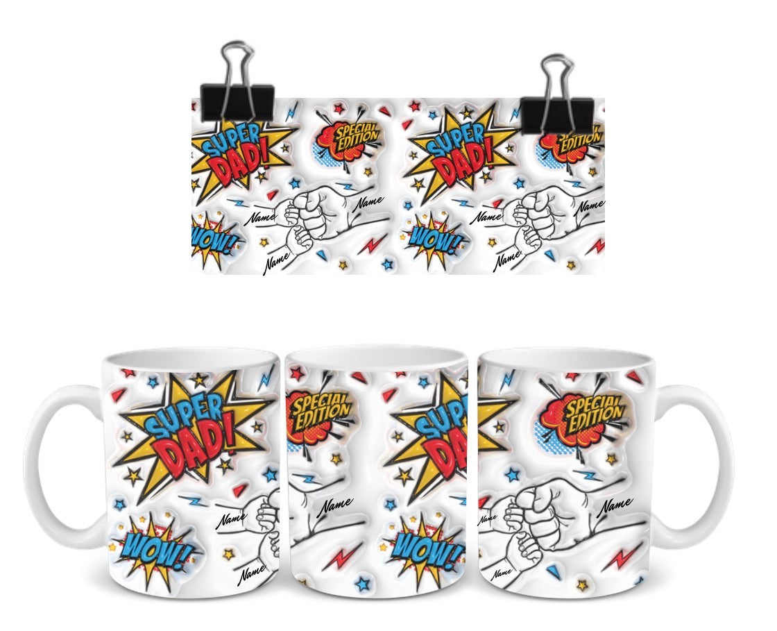 Super Dad Custom Mug 🦸‍♂️ | Add Name Personalized Mug | Father’s Day Gift 11oz & 15oz