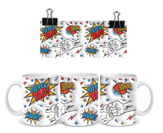 Super Dad Custom Mug 🦸‍♂️ | Add Name Personalized Mug | Father’s Day Gift 11oz & 15oz