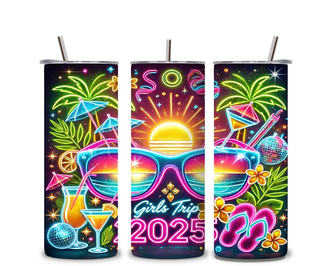 Girls Trip Custom Tumbler 20oz – Personalized Vacation Cup | Bachelorette Party Gift