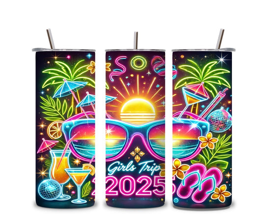 Girls Trip Custom Tumbler 20oz – Personalized Vacation Cup | Bachelorette Party Gift