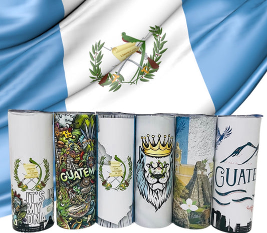 Guatemala Tumbler 🇬🇹 | 20oz Skinny Tumbler | Guatemalan Pride Gift | Culture & Flag Designs