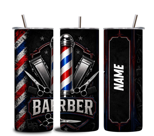 Barber Life 20oz Skinny Tumbler – Premium Stainless Steel Travel Cup