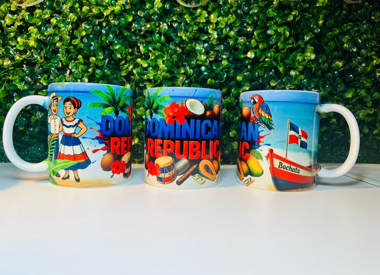 Bachata Boat Dominican Mug 🇩🇴 – Caribbean Culture Coffee Cup (11oz & 15oz)