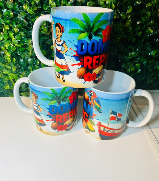 Bachata Boat Dominican Mug 🇩🇴 – Caribbean Culture Coffee Cup (11oz & 15oz)