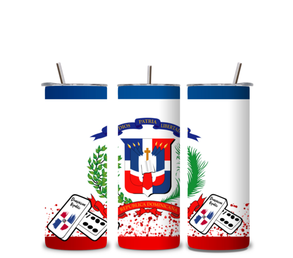 🇩🇴 Tumbler República Dominicana 20oz – Dominó y Orgullo Nacional