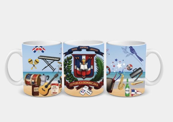 Dominican Republic Mug ~ Ceramic Cup with Flag Design