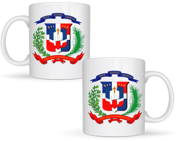 Taza con Escudo de la República Dominicana – Diseño Patriótico