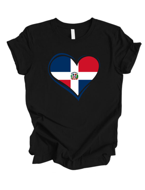 Dominican Heart Flag T-Shirt – República Dominicana Pride Tee ~ Unisex