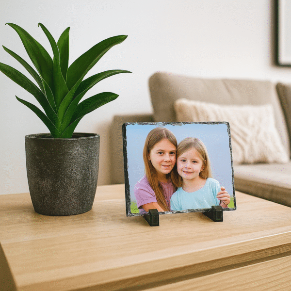 Custom Photo Slate Rock Frame | 
Marco de Piedra con Foto Personalizada