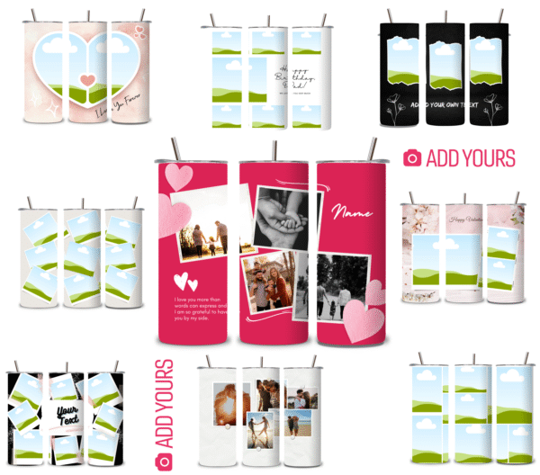 Custom Photo Tumbler – Personalized 20oz Stainless Steel Cup with Pictures, Name & Message – Perfect Gift for Loved Ones