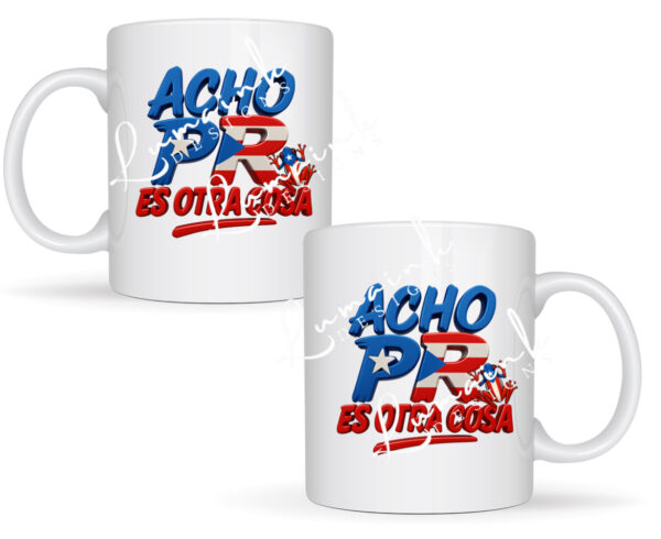 Acho PR Es Otra Cosa Mug – Puerto Rican Slang Coffee Cup with Coquí